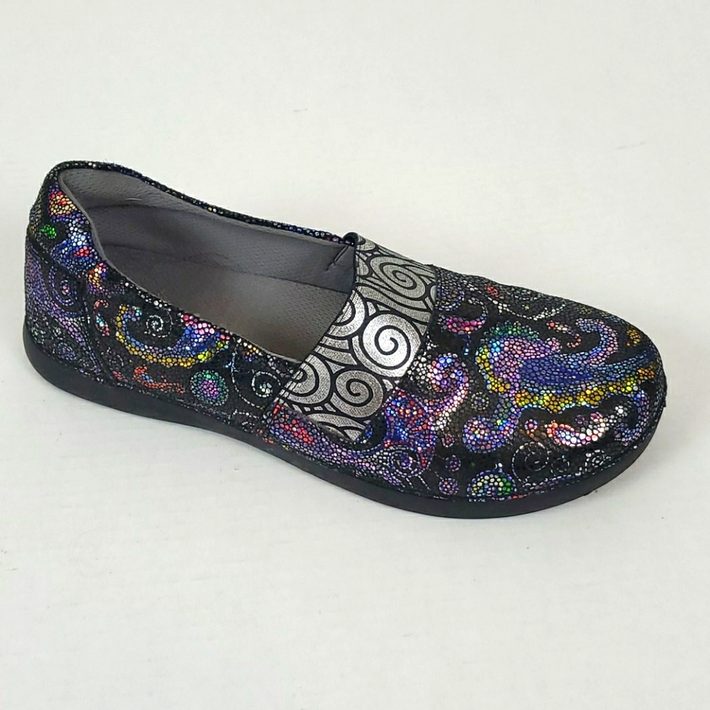 Alegria slip on shoes flat comfy leather women size 41 /10.5